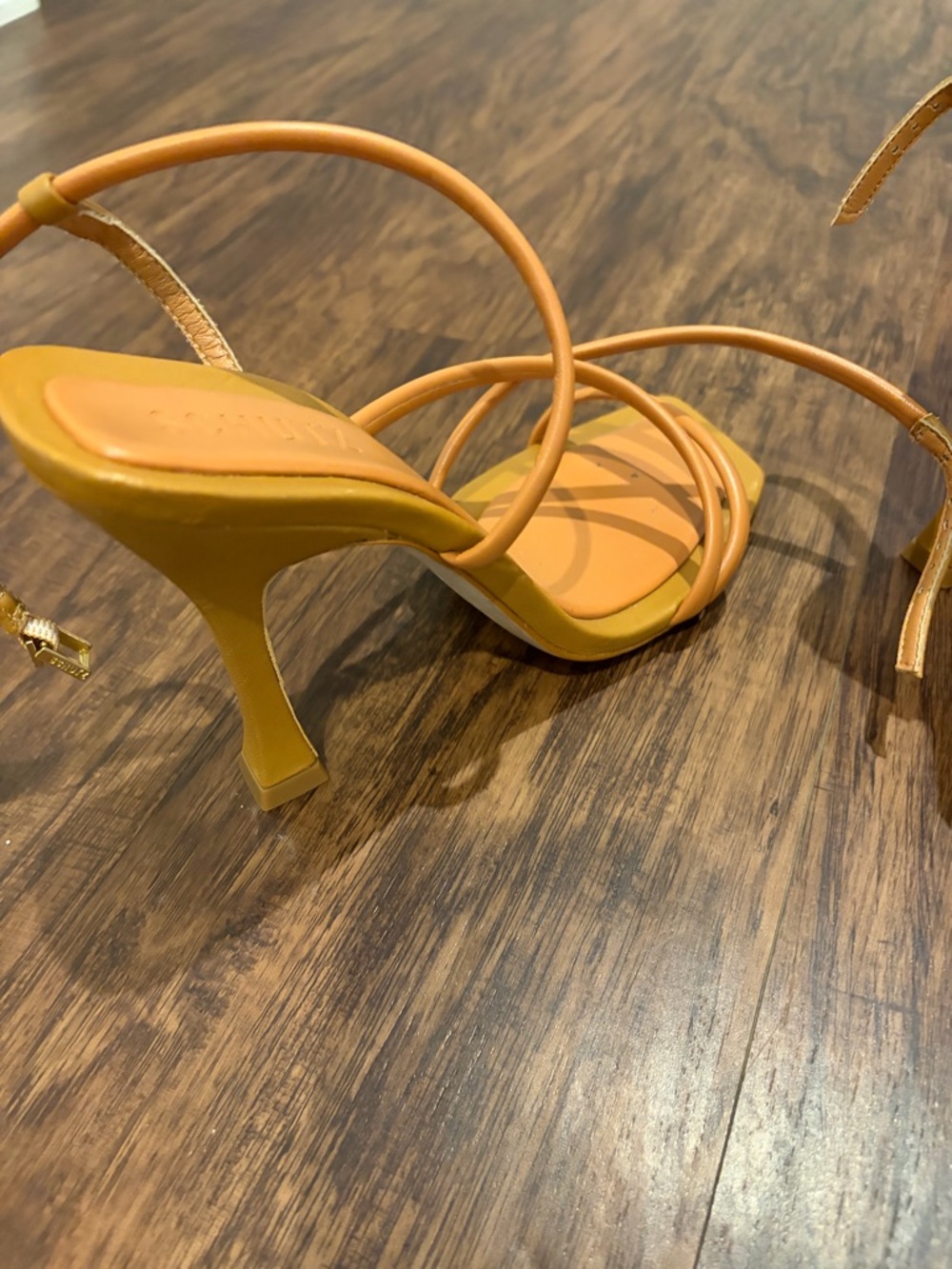 Schutz Women's Strappy Heeled Sandals in Tan leather (US 8) - Picture 3 of 7